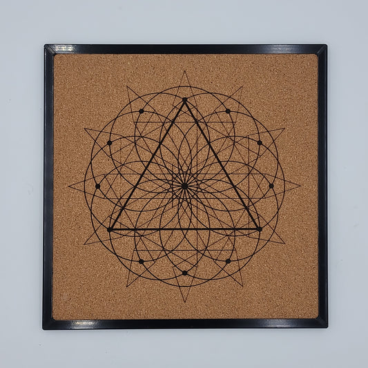 Tri-centered Corkboard 12"x12"