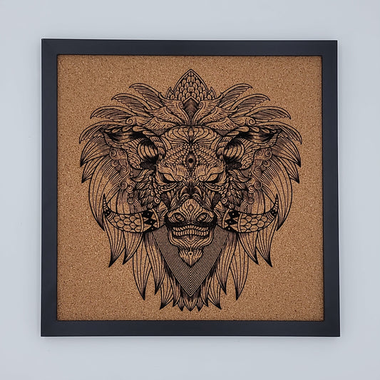 Zentangle Warthog Corkboard 12"x12"