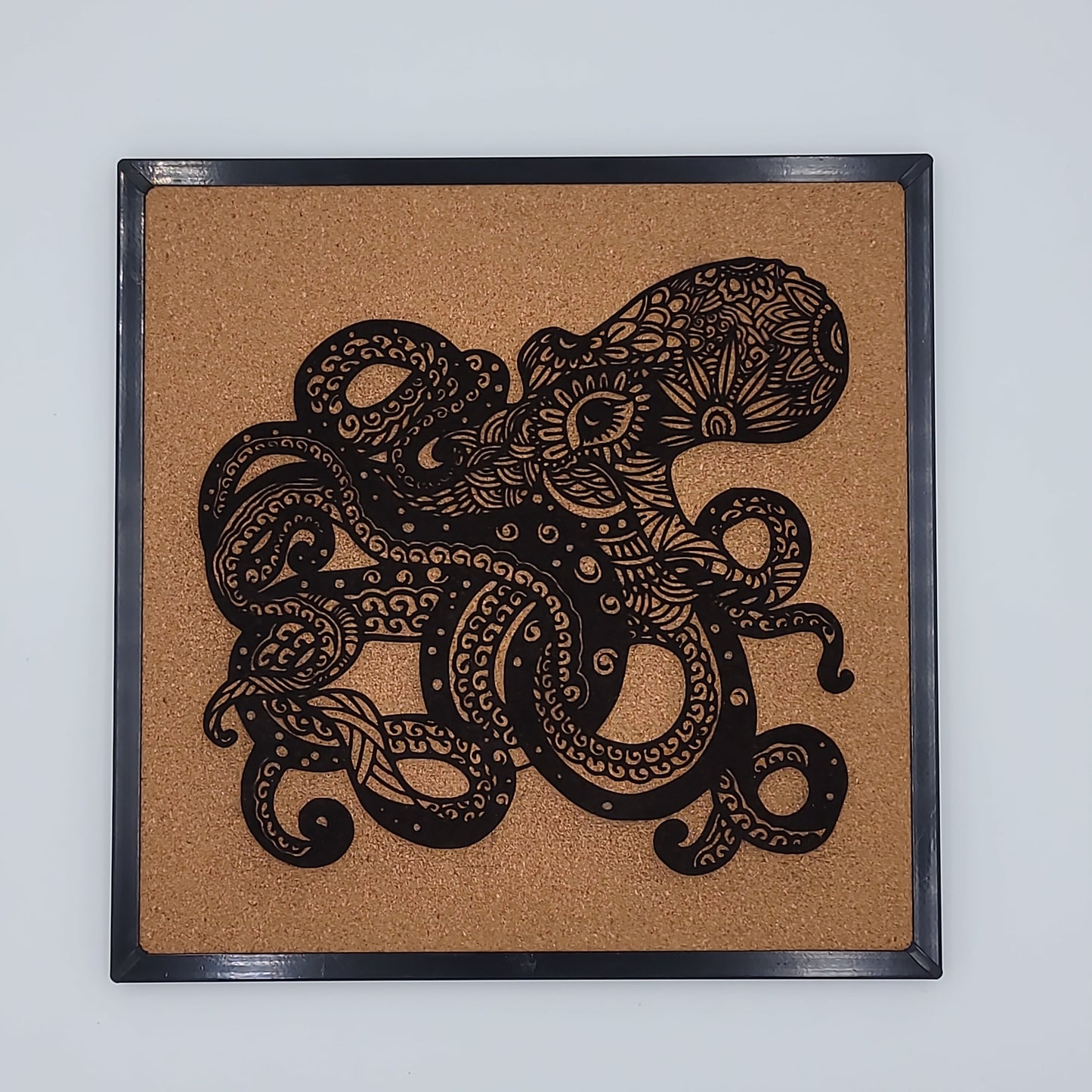 Zentangle Octopus Corkboard 12"x12"