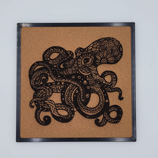 Zentangle Octopus Corkboard 12"x12"