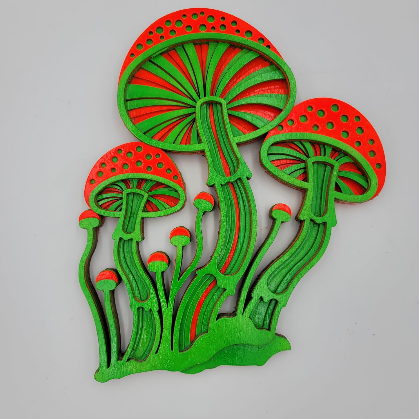 Mushroom 🍄Multilayer 11.25"x10" - UV Reactive